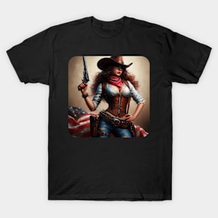 Western Era Oil Painting Art - Woman #15 T-Shirt